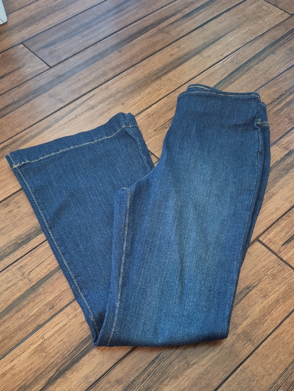 I.N.C. Pull On Flare Classic Women's Dark Blue Denim Jeans